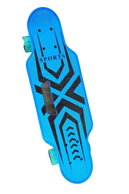 Скейт Пенні борд синій із ручкою SL-2408 фото