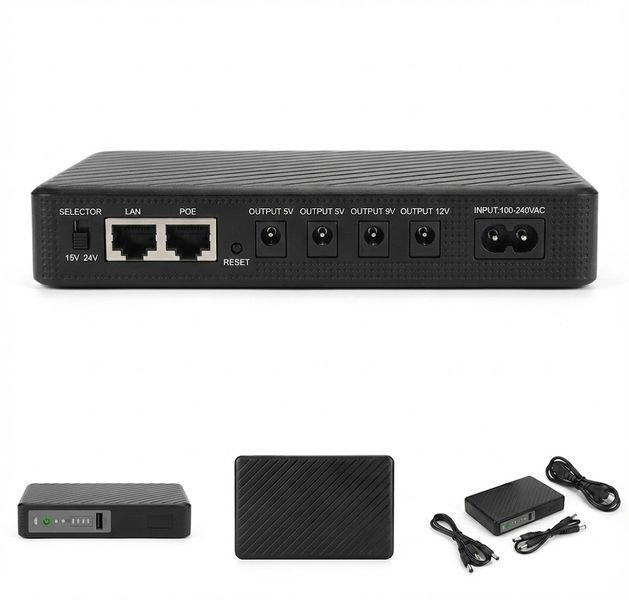 Портативне джерело безперебійного живлення ДБЖ (Mini UPS) 12000 мАг 36 Вт skeups333 фото
