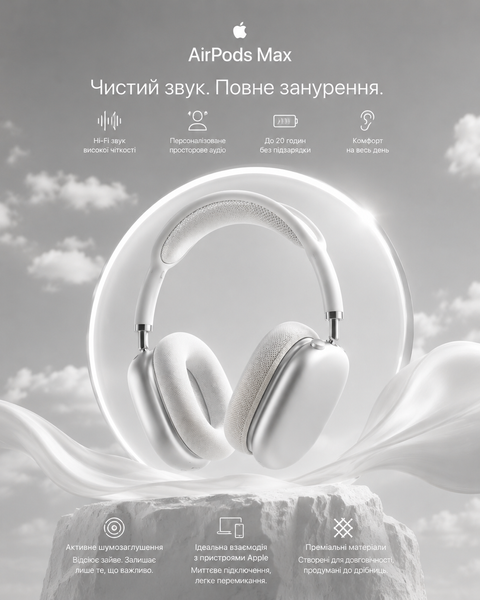 Бездротові навушники з шумопоглинанням (Білий) airPM-1 фото