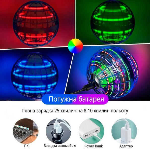 Интерактивный шар-спиннер AIR PRO с LED-подсветкой SHARAIR2 фото