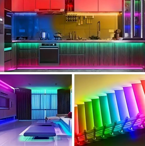 LED-стрічка RGB з Bluetooth керуванням, USB-живленням і пультом LED лента RGB фото