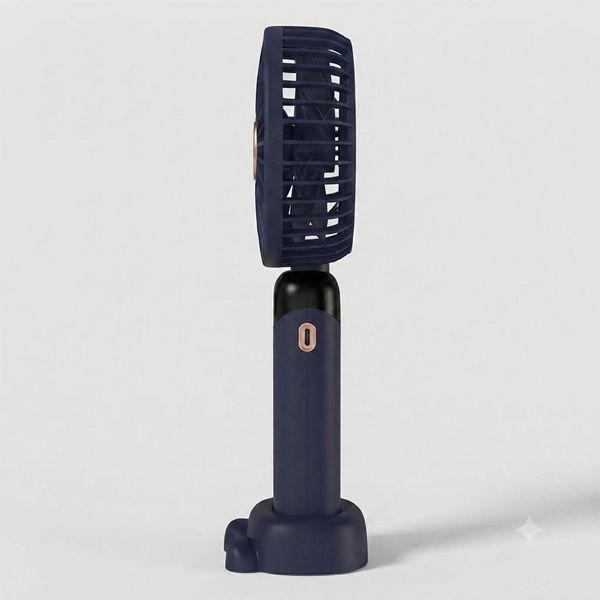 Портативний складаний міні-вентилятор з LED-дисплеєм (5000 мАг) FAN-5000-BLUE фото