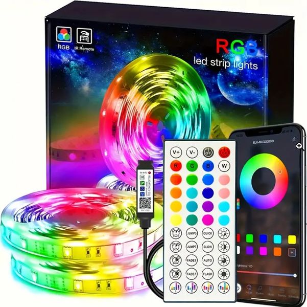 LED-стрічка RGB з Bluetooth керуванням, USB-живленням і пультом LED лента RGB фото