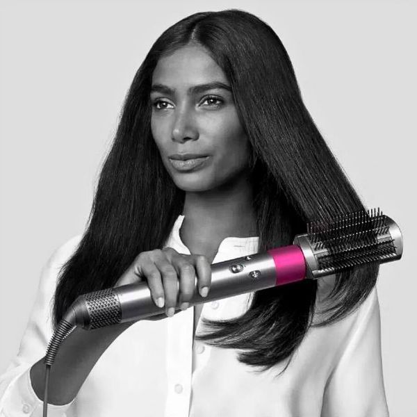 Стайлер Dyson HS01 Airwrap Complete Nickel/Fuchsia с 8 насадками &ndash; для коротких волос hs01NickelFuchsia фото