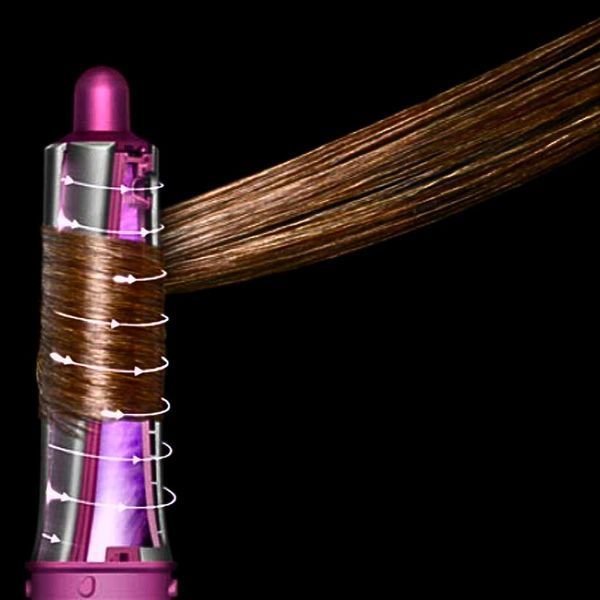 Стайлер Dyson HS01 Airwrap Complete Nickel/Fuchsia с 8 насадками &ndash; для коротких волос hs01NickelFuchsia фото