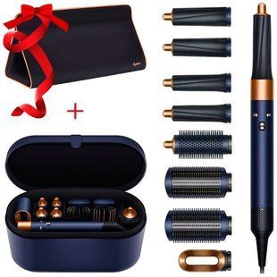 Стайлер Dyson HS01 Airwrap Complete Prussian Blue/Rich Copper &ndash; 8 насадок + подарунок hs01PrussianBlueRichCopper фото