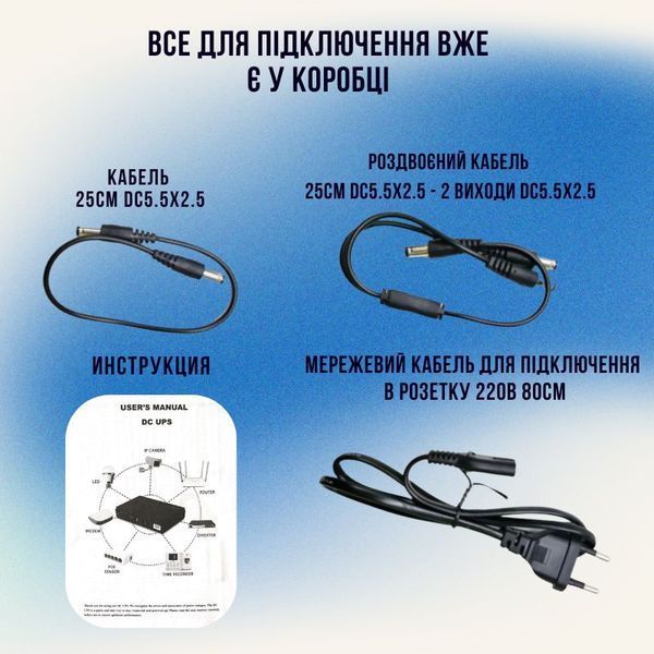 Живлення для роутера 36В 20000 мАг ДЖБ / UPS (10 годин автономної роботи) ups20000mAh36w фото
