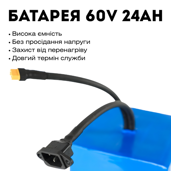 Li-ion батарея для електроскутера: Тривалий запас ходу accBlue60-24 фото